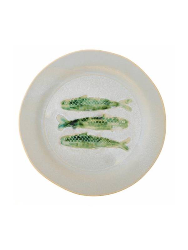 Hadden Plate, Green, Stoneware