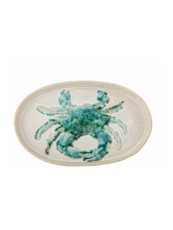 Hadden Plate, Green, Stoneware L29xH2,5xW18 cm